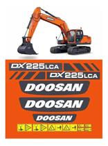 Kit De Adesivos Escavadeira Compatível Com Doosan Dx225 Lca Kit De Adesivos Escavadeira Compatível Com Doosan Dx225 Lca