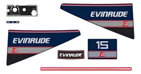 Kit de Adesivos Evinrude 15 Compatível Motor Jet Ski Kit de Adesivos Evinrude 15 Compatível Motor Jet Ski