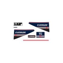 Kit de Adesivos Evinrude 15 Compatível Motor Jet Ski Kit de Adesivos Evinrude 15 Compatível Motor Jet Ski