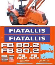 Kit de Adesivos Fiatallis FB80.2 Compact Compatível