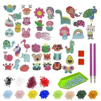 kit de adesivos pintura infantil diamante para crianças diamond painting bichinhos