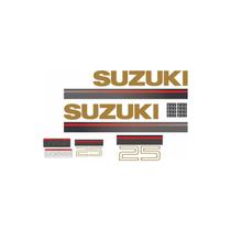Kit de Adesivos Suzuki HP 25 Compatível Motor de Popa Kit de Adesivos Suzuki HP 25 Compatível Motor de Popa