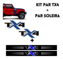 Kit De Adesivos Tx4 Troller 2020 2021 + Par Soleira Azul Kit De Adesivos Tx4 Troller 2020 2021 + Par Soleira Azul
