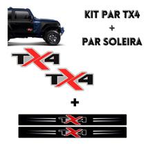 Kit De Adesivos Tx4 Troller 2020/2021 + Par Soleira Vermelho