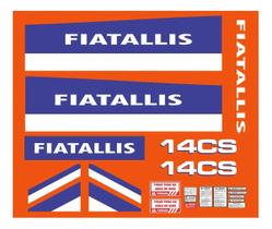 Kit de Adesivos Vinil Trator Esteira Compatível Fiatallis 14CS Kit de Adesivos Vinil Trator Esteira Compatível Fiatallis 14CS