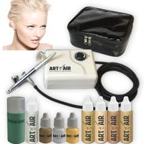 Kit de aerógrafo de maquiagem Art of Air FAIR Complexion com conjunto de 4 peças Kit de aerógrafo de maquiagem Art of Air FAIR Complexion com conjunto de 4 peças