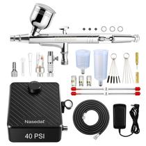 Kit de aerógrafo Nasedal 40PSI Compressor de ar de dupla ação