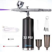 Kit de aerógrafo pyewin Premium 32 PSI sem fio para unhas e maquiagem
