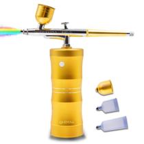 Kit de aerógrafo QUÉVINA Mini compressor sem fio para cabelos