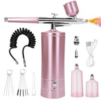 Kit de aerógrafo Ykall com bico de 0,3 mm, recarregável e portátil Kit de aerógrafo Ykall com bico de 0,3 mm, recarregável e portátil