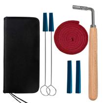 Kit de afinação de piano Ecloud Shop Professional com 6 peças de ferramentas e estojo Kit de afinação de piano Ecloud Shop Professional com 6 peças de ferramentas e estojo