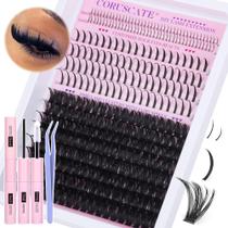 Kit de agrupamentos de cílios CORUSCATE 100D com pontas de cílios inferiores