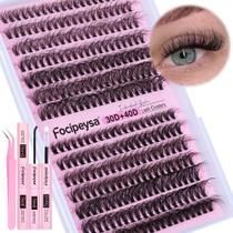 Kit de agrupamentos de cílios Focipeysa Wispy Lash Extension 30D 40D