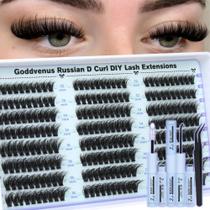 Kit de agrupamentos de cílios Goddvenus Wispy Lashes Natural Fluffy