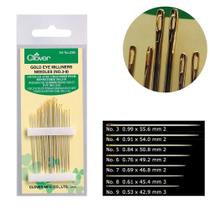 Kit De Agulha Para Bordar Longa Clover Gold Eye Com 16 Peças