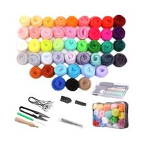 Kit De Agulhamento De Lã De Feltro Com 45 Cores Para Iniciantes, Suprimentos De Artesanato DIY Para
