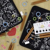 Kit de Agulhas Circulares Intercambiáveis para Tricô 13 Agulhas T-SPIN Bamboo 10cm - ChiaoGoo Kit de Agulhas Circulares Intercambiáveis para Tricô 13 Agulhas T-SPIN Bamboo 10cm - ChiaoGoo