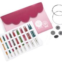Kit de Agulhas Circulares Intercambiáveis para Tricô Dreamz 13cm - KnitPro