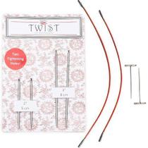 Kit de Agulhas Circulares Intercambiáveis para Tricô Twist Short Combo Finas - Chiaogoo Kit de Agulhas Circulares Intercambiáveis para Tricô Twist Short Combo Finas - Chiaogoo