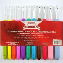 Kit de Agulhas de Croche Cabo Emborrachado Circulo - 11 Unidades - Círculo