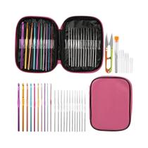 Kit De Agulhas De Crochê Ergonômicas Fenrry Com Estojo De Armazenamento, Agulhas De Tricô, Agulhas Kit De Agulhas De Crochê Ergonômicas Fenrry Com Estojo De Armazenamento, Agulhas De Tricô, Agulhas