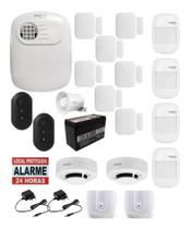 Kit De Alarme 11 Sensor S/fio C/ 2 Detector De Fumaça