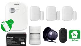 Kit de Alarme Central e Sensores Sem Fio Intelbras Via Aplicativo para Residencias e Empresas