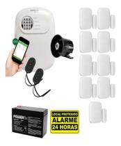 Kit De Alarme Intelbras Acesso Remoto Via Celular 9 Sensores