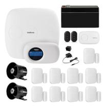 Kit de Alarme Monitorado Intelbras AMT 2018 E Central Teclado LCD, 9 Sensores e 2 Controles