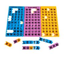 Kit de alfabetização 325 peças em eva alfabeto silabas simples e complexas