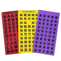 Kit de alfabetização 325 peças em eva alfabeto silabas simples e complexas