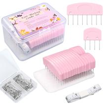 Kit de alfinetes para bloqueio de tricô Opstin 120 peças com alfinetes T e fita métrica