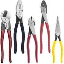 Kit de alicate Klein Tools Dipped Dipped Diagonal-Cutting de 5 peças Kit de alicate Klein Tools Dipped Dipped Diagonal-Cutting de 5 peças