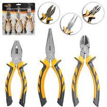 Kit De Alicate Universal / Bico Meia Cana Reto / Corte Diagonal 6'' Cabo Emborrachado Amarelo / Preto Top Casa Kit De Alicate Universal / Bico Meia Cana Reto / Corte Diagonal 6'' Cabo Emborrachado Amarelo / Preto Top Casa