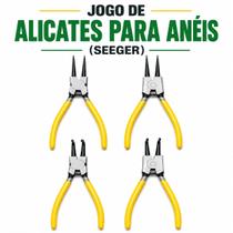 Kit de Alicates para Anéis Seeger 7, Idea com 4 Peças para Anéis Internos e Externos Kit de Alicates para Anéis Seeger 7, Idea com 4 Peças para Anéis Internos e Externos