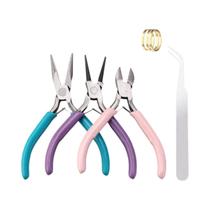 Kit De Alicates Para Fazer Joias Com 4 Peças: Bico Fino, Bico De Corrente E Bico Redondo Para Kit De Alicates Para Fazer Joias Com 4 Peças: Bico Fino, Bico De Corrente E Bico Redondo Para