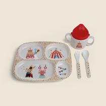 Kit de Alimentação Cirque c/4 Peças Bambu Amarelo - ABABY