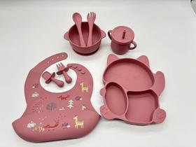 Kit de Alimentação Infantil Estampado Formato de Gatinho - SC500