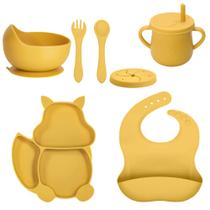Kit de Alimentação Infantil Formato de Esquilo 7 Peças - SE510
