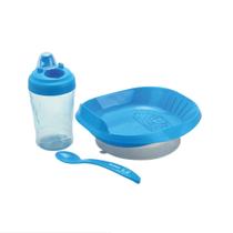 Kit De Alimentação Kuka - Ideal Para Bebês Prato c Ventosa/Copo Anti Vazamento/talher