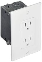 Kit de alimentação Legrand OnQ Duplex Outlet com caixa de junção de metal