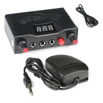 Kit de Alimentação para Tatuagem com LCD e Pedal - Modo Duplo