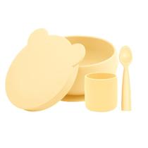 Kit de Alimentação Silicone BLW Set1 Mellow Yelow - Minikoioi