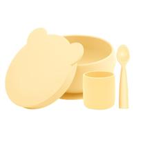 Kit de Alimentação Silicone BLW Set1 Mellow Yelow - Minikoioi