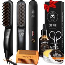 Kit de Alisamento de Barba FEBOTE - Com Alisador, Bálsamo e Óleo