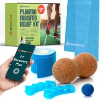 Kit de alívio da fascite plantar BraceCraft, 5 unidades, com massagem e alongamento
