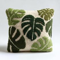Kit de Almofada com Tufos 43x43 cm DIY Folhas de Monstera Kit de Almofada com Tufos 43x43 cm DIY Folhas de Monstera