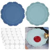 Kit de almofada de silicone Wax Seal LSYGXYZ, 2 peças de 10 cm com 40 pontos adesivos Kit de almofada de silicone Wax Seal LSYGXYZ, 2 peças de 10 cm com 40 pontos adesivos