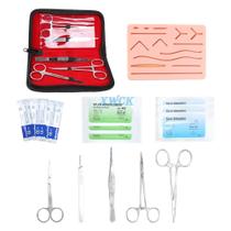 Kit de Almofada de Sutura de Silicone com 17 Peças - Modelo de Prática Cirúrgica Médica Kit de Almofada de Sutura de Silicone com 17 Peças - Modelo de Prática Cirúrgica Médica
