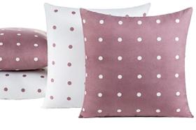 Kit De Almofadas Cheias Dupla Face Poá 45Cm X 45Cm 8 Peças Kit De Almofadas Cheias Dupla Face Poá 45Cm X 45Cm 8 Peças